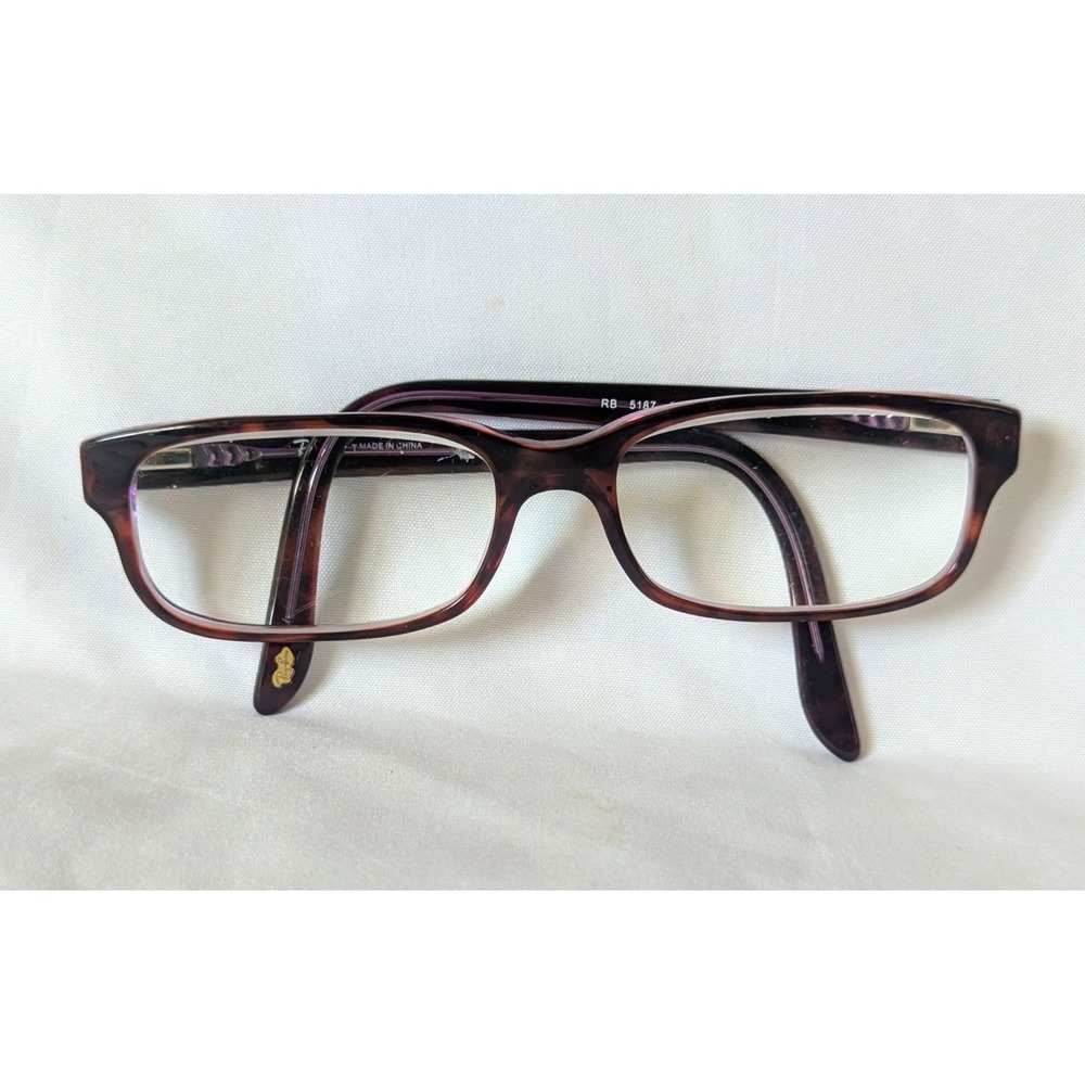 Ray-Ban Eyeglasses RB5187 2442 Tortoise‎ Rectangular Frames 52-16-140 11441